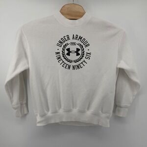 Under Armour White Crewneck Sweatshirt Logo 1996 Nineteen Ninety Six Size Medium
